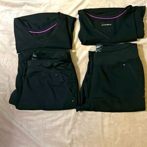 Purple label healing hands scrubs (two sets)